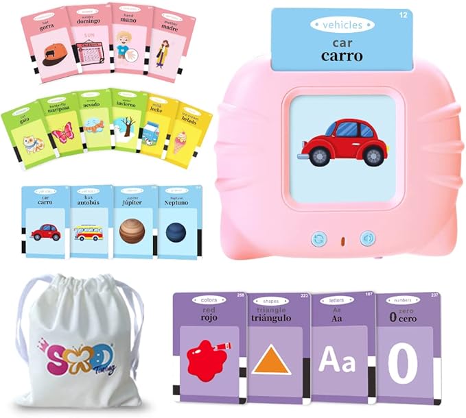 161 Cards Spanish Flash Cards for Kids,Bilingual Flash Cards for Toddler/Beginning - ABC,Numbers,Colors,Shapes EspaƱol/English Talking Flash Cards for Preschool,Kindergarten,Ages 1-8
