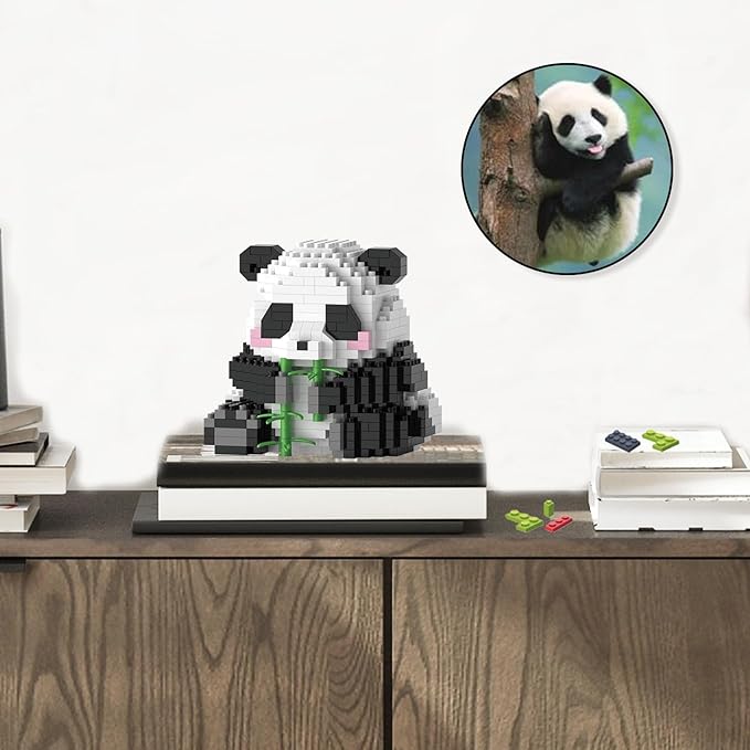 Mini Building Blocks- Bamboo Panda, Party Favors- Micro Blocks Panda Toy for Kids 6 7 8 9 10+, Mini Blocks Building Sets for Adults, Easter/Birthday for Boys and Girls(504PCS)