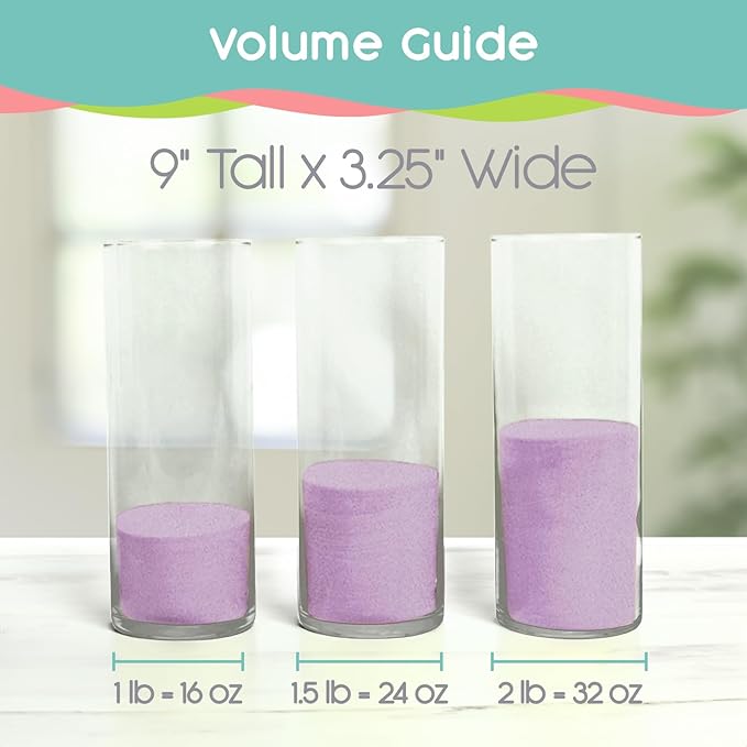 Sandsational Sparkle Iris Purple Unity Sand, 1 LB (16 oz), Colored Sand for Weddings, Vase Filler, Home Décor, Craft Sand, Aquarium Sand, and More