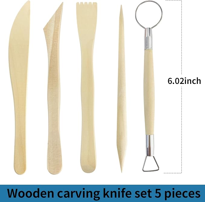 SUGOOE Clay Tools Kit, 40 PCS Air Dry Clay Tool, Sculpting Tools Kits, Polymer Clay Tools Set, Suitable for Adults, Kids, DIY Handcraft