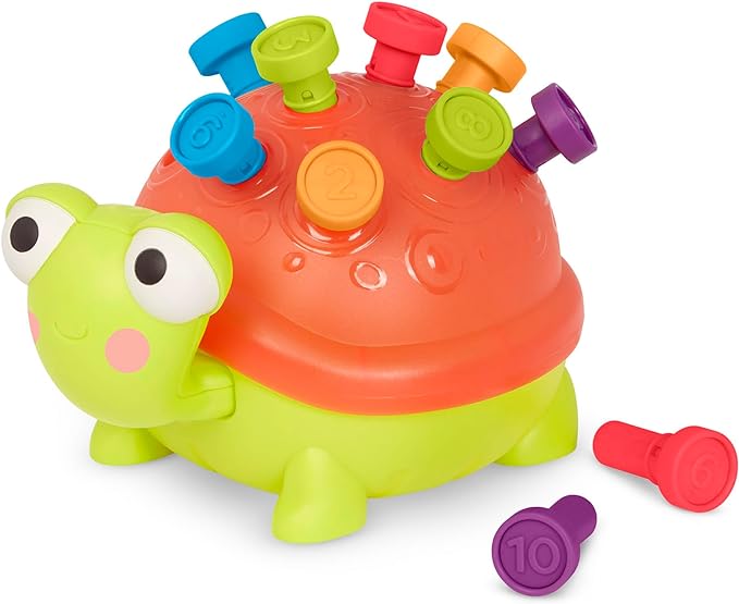 B. toys- Teaching Turtle- 10 Numbered & Colorful Pegs – Learning Toy with Lights & Sounds – Educational Toys for Toddlers, Kids – 18 Months +
