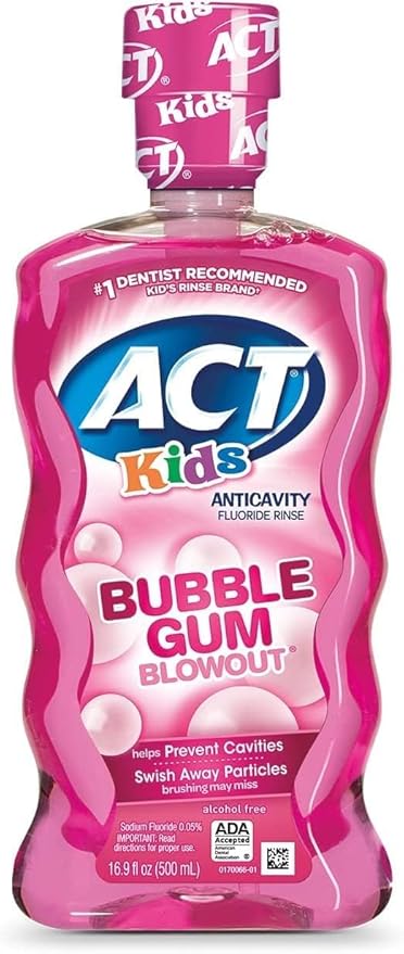 Aact Kids Anticavity Mouthwash Variety Pack, Watermelon, Pineapple, Bubble Gum (50.70 FL Oz (Pack of 3))