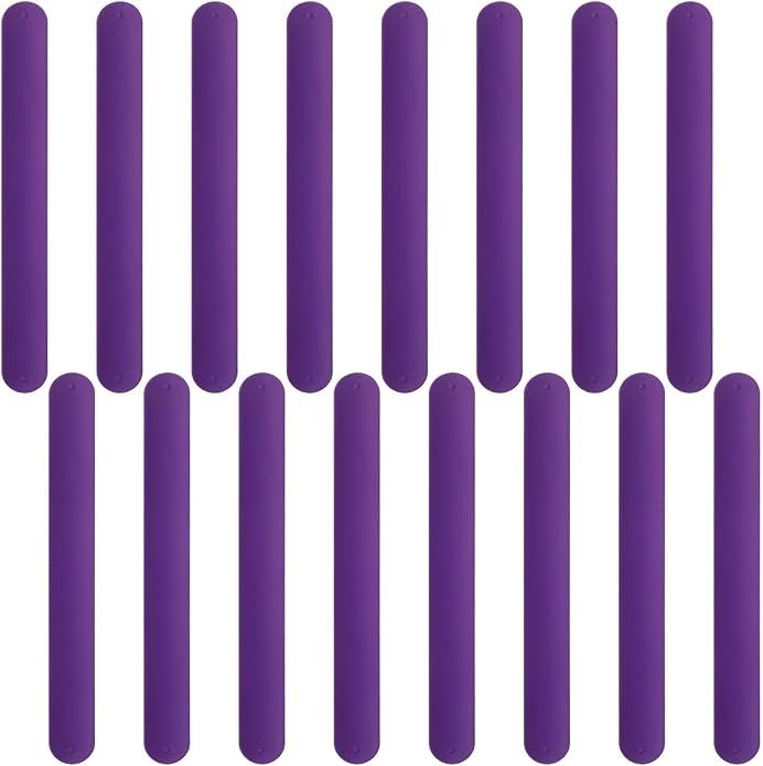 Silicone Rubbber Slap Bracelets Plain Slap Bracelets Wrist Soft and Safe Slap Bands Wrap Band for School Party Favors DIY Painting Wristband Craft