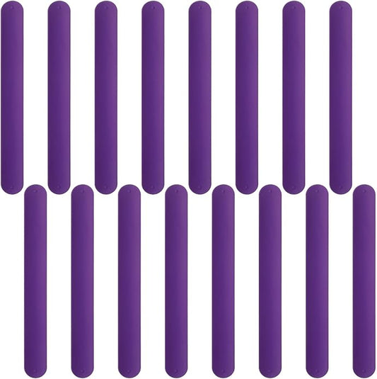 Silicone Rubbber Slap Bracelets Plain Slap Bracelets Wrist Soft and Safe Slap Bands Wrap Band for School Party Favors DIY Painting Wristband Craft