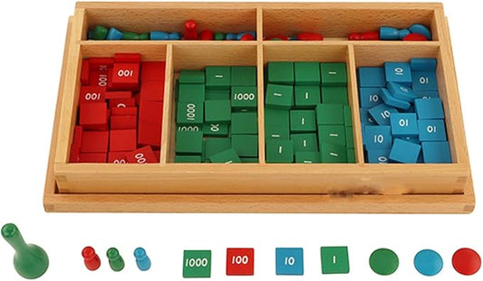 Yanhan Montessori Stamp Game Professional Version Math Material Kids Early Development Wooden Toy School Teaching Aids