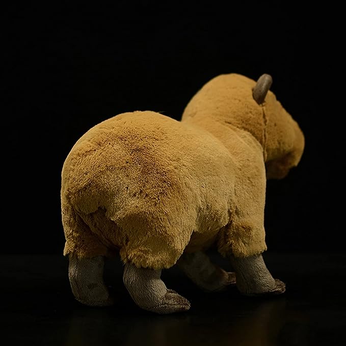 ZHONGXIN MADE Simulation Capybara Plush Toy - Soft Real Life Rodent Simulation Plush Toys, Lifelike Wild Animals Crawling Capybara Stuffed Toys Birthday Gifts for Kids, 13Inches