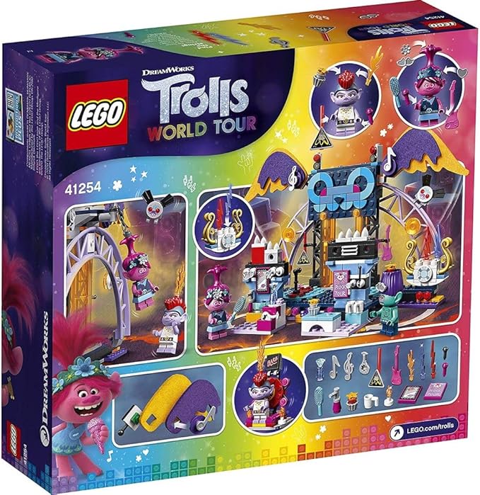 LEGO Trolls World Tour Volcano Rock City Concert 41254, Cool Trolls Toy Building Kit for Kids (387 Pieces)