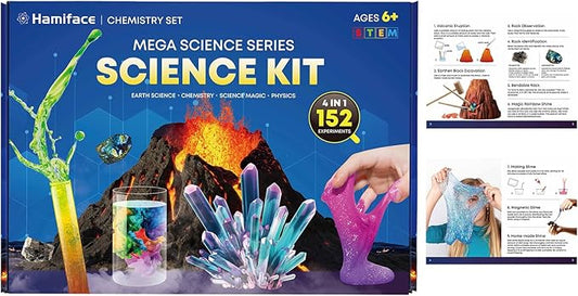 Science Kit with 150+ Science Lab Experiments, Gift Ideas for Birthday, Christmas for 6-10 Year Old Kids| STEM Learning & Educational Toys