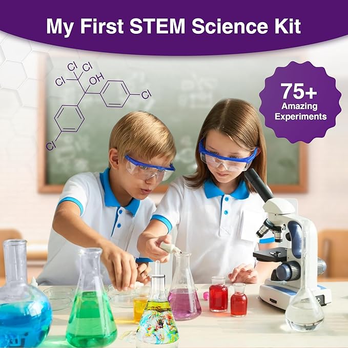 STEM Science Kits for Kids Age 8-12, Mini Science Lab with 75+ Easy Science Experiments, Featuring Chemistry Set, Science Magic, Earth Science, Educational Toys for Boys and Girls