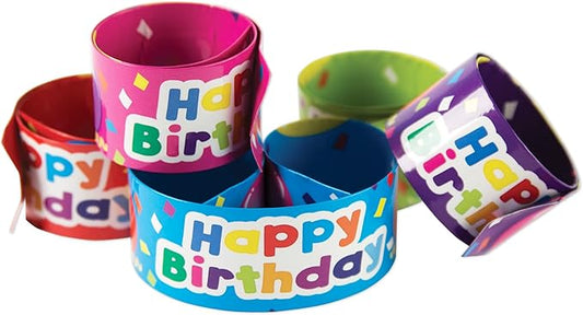 Teacher Created Resources Happy Birthday Balloons Slap Bracelets, Pack of 10