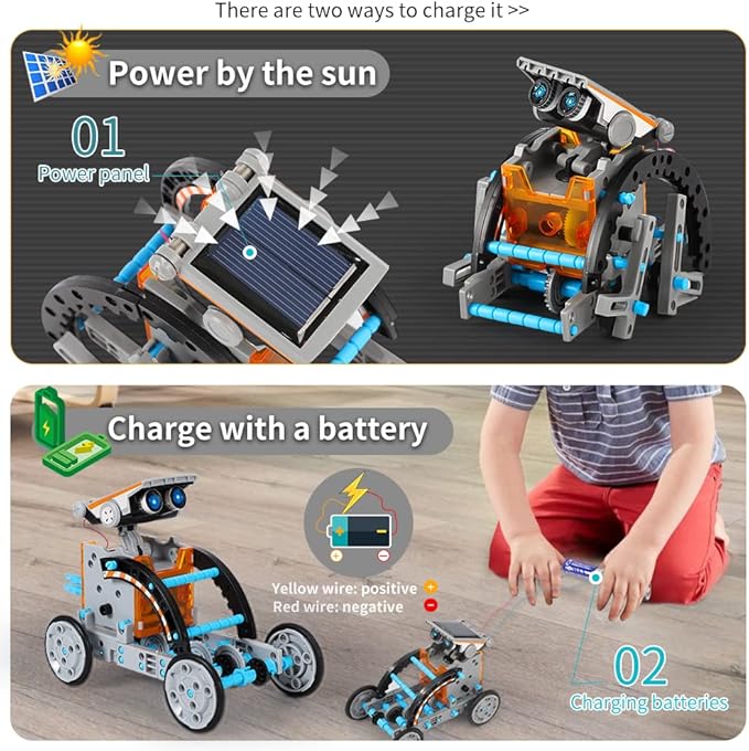 Lucky Doug Toys for Ages 8-13, 12-in-1 STEM Solar Robot Kit Toys Gifts for Kids 8 9 10 11 12 13 Years Old, Educational Building Science Experiment Set Birthday for Kids Boys Girls