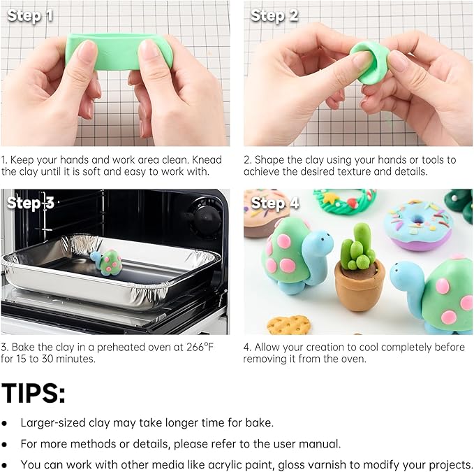 Shuttle Art Polymer Clay, 60 Colors Oven Bake Modeling Clay, Creative Clay Kit with 19 Clay Tools and 16 Kinds of Accessories, Non-Toxic, Non-Sticky, Ideal DIY Art Craft Clay Gift for Kids Adults
