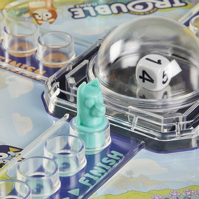 Hasbro Gaming Trouble Bluey Edition Game | Family Board Games | Kids Play as Bluey, Bingo, Bandit or Chilli | Easter Gifts for Girls & Boys | 2-4 Players | Ages 5+ (Amazon Exclusive)