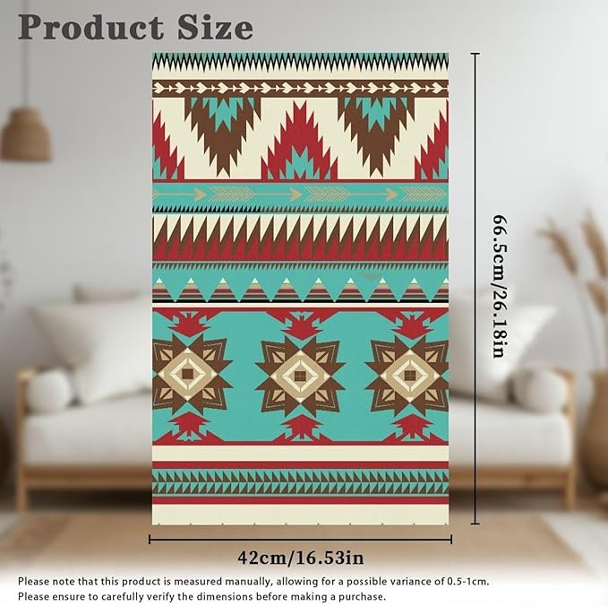 Navajo Aztec Sofa Headrest Covers Fabric Recliner Covers Pet Scratch Resistant Couch Headrest Covers Furniture Protector for Living Room 2 Pack