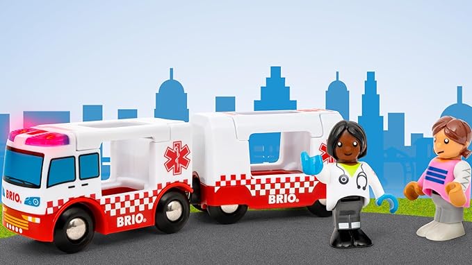 BRIO World – 36035 Rescue Ambulance | Train Set Accessory for Kids Aged 3 Years Up