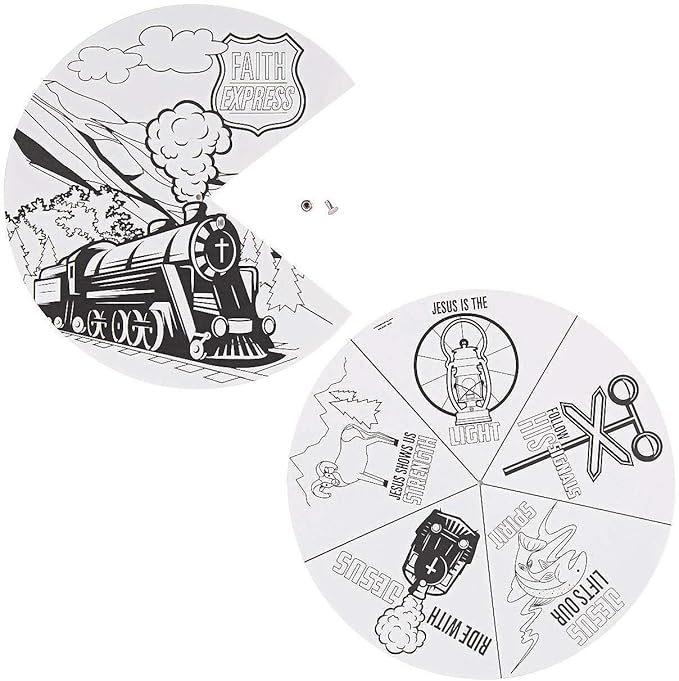 Railroad Vbs Color Your Own Wheel - Crafts for Kids and Fun Home Activities
