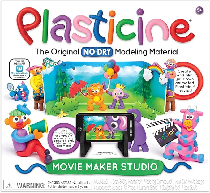 Plasticine Movie Maker Studio — No-Dry Modeling Material — Creative Kit — Ages 5+