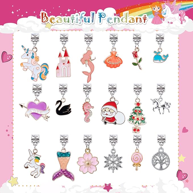SUZUTOY Bracelet Making Kit for Girls, Unicorns Gifts for Girls, Arts and Crafts for Kids Ages 4 5 6 7 8 9 10 11, Gifts Toys for 4-12 Year Old Girl, Beads for Bracelet Making, Jewelry Making Supplie
