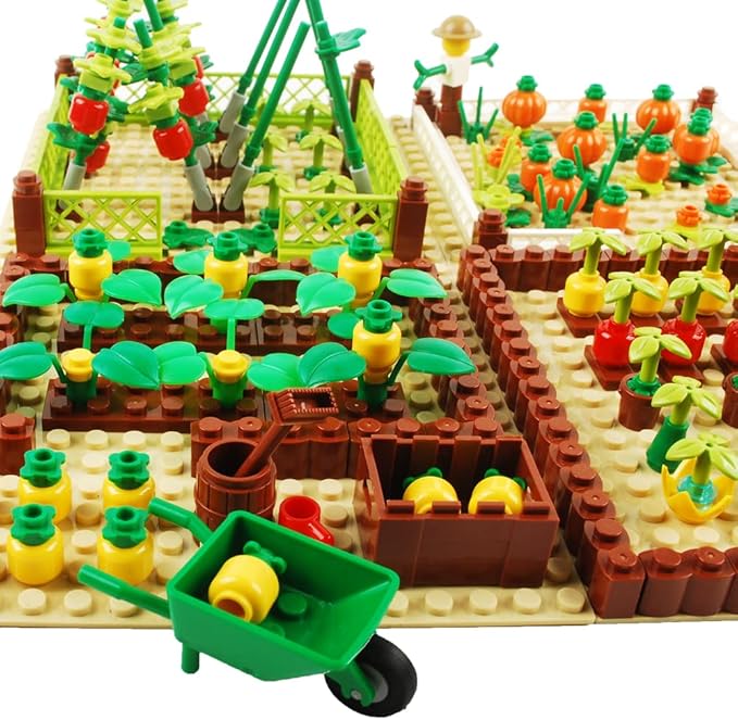 Farm Field Set Building Blocks Plant Animal Crops Building Bricks Kit DIY Building Set Compatible All Major Brands