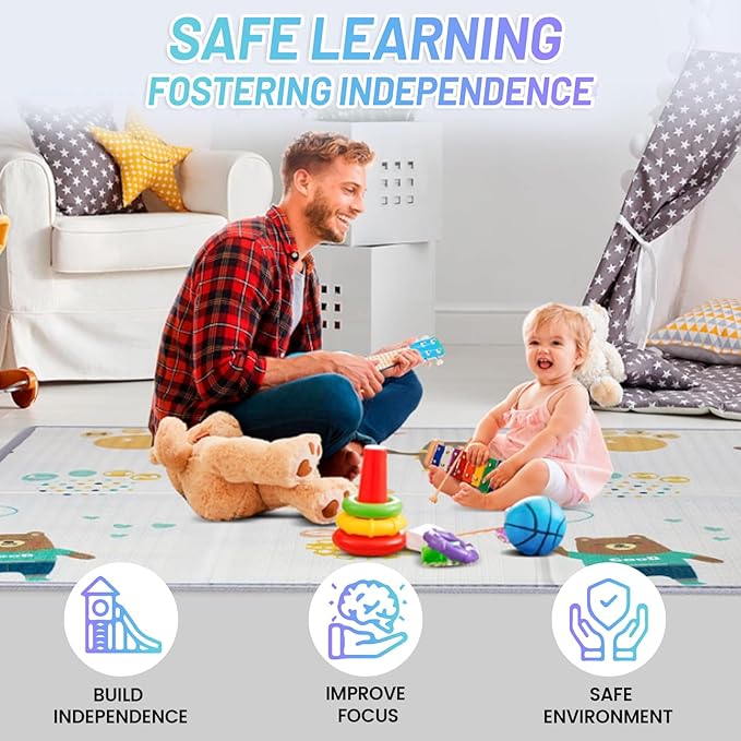 Suposeu Baby Playpen with Mat, Portable Baby Play Yard for Toddler, Safety Baby Gate playpen with Soft Breathable Mesh, Indoor and Outdoor, Large Kids Activity Centery (Grey)