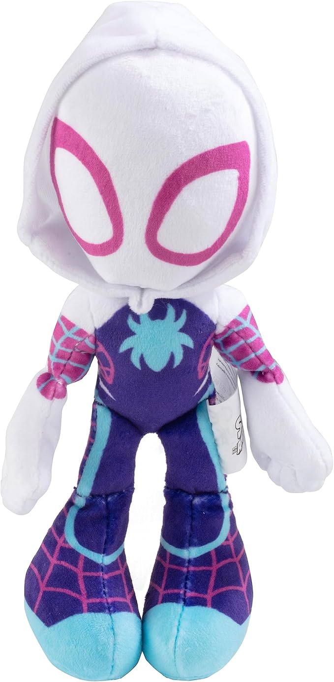Marvel Spidey and His Amazing Friends 8" Gwen Stacy Ghost Spider Plush - Spider-Man Stuffed Animal Toy Figure - Officially Licensed - Spider-Verse Valentine's Day Gift for Kids, Boys, Girls - 8 Inches