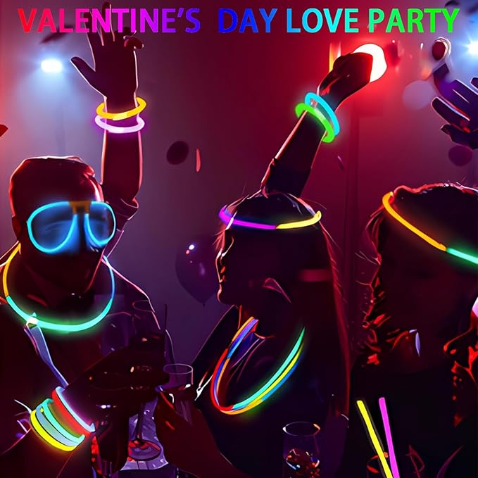 BUDI 500Pcs Glow Sticks Party Favors for Kids Adults GlowStick Bulk 8 Colors 8 Inch for Glow Necklace Bracelets Glasses Glow in the Dark Party Favor Halloween Party Decorations Halloween Party Favors