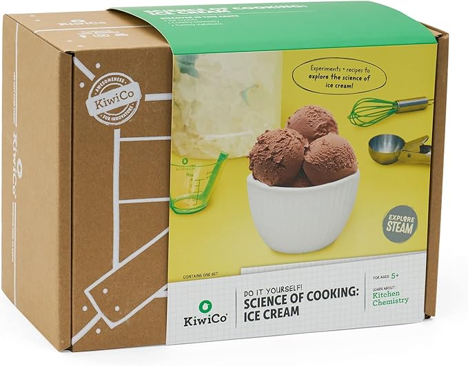 KiwiCo - Science of Cooking: Ice Cream, Learning Cooking Through Chemistry Project, Great Gifts for Ages 5+ (Pack of 2)