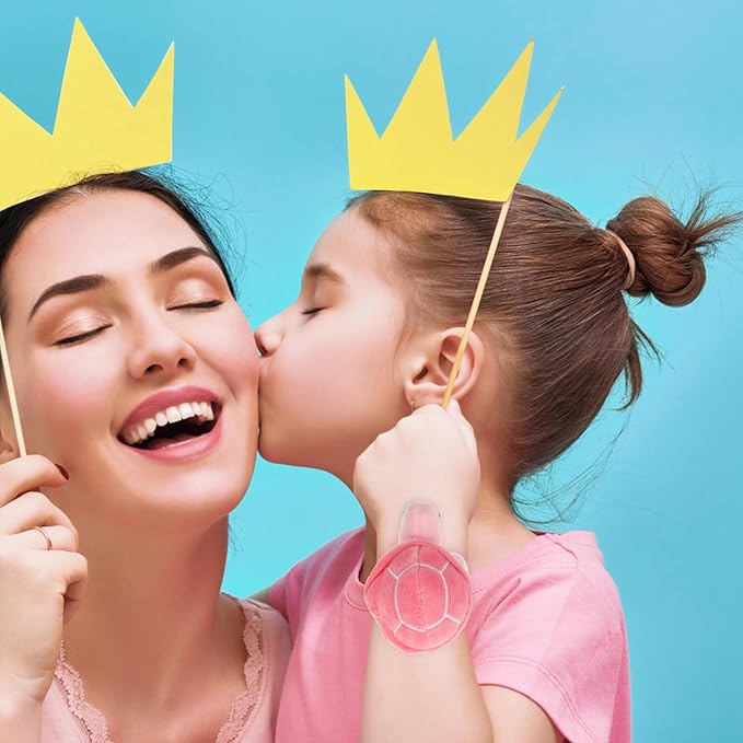 Kisangel 1pc Animals Slap Bracelet Turtle Slap Bracelet Stuffed Animal Slap Bracelets Huggers Turtle Party Favors(Pink)