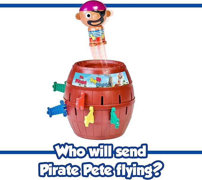 TOMY Pop Up Pirate Board Game - Swashbuckling Kids Games for Family Game Night - Christmas Gifts for Kids Fun Christmas Games and Ideas for Holiday Gifts - Family Board Games for Kids Ages 4 and Up