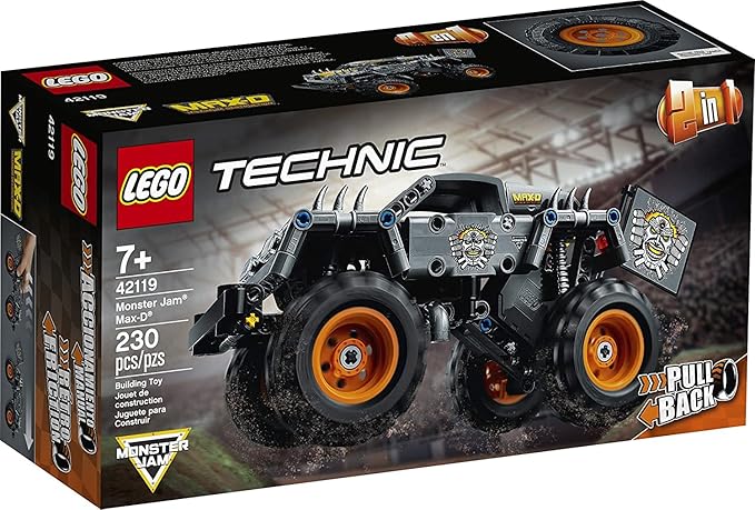 LEGO Technic Monster Jam Max-D 42119 Model Building Kit for Boys and Girls Who Love Monster Truck Toys, New 2021 (230 Pieces),Multicolor