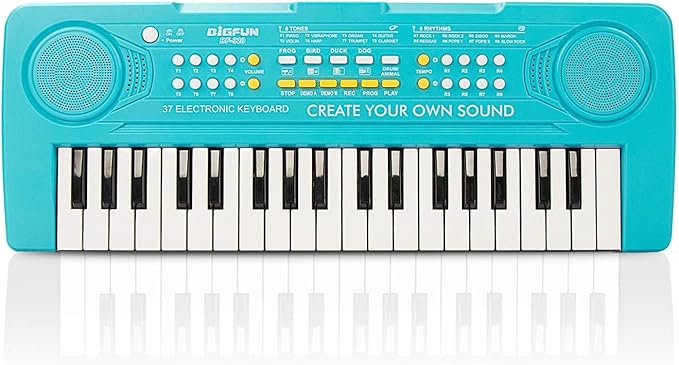 Kid Keyboard Piano - 37 Keys Toddler Keyboard Multifunction Music Educational Instrument Toy Electronic Piano for 3, 4, 5, 6, 7, 8 Girls and Boys (Blue)