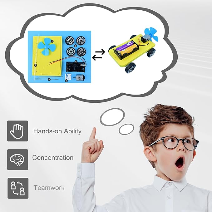 STEM Kits for Kids Ages 5-7, DIY Crafts 5 Set Science Kit, STEM Robotics Kids Toy for Boys Age 8-12, Science Kits for Kids Birthday