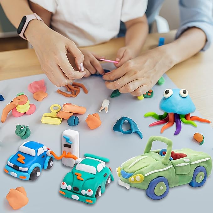 Air Dry Clay Kit 36 Colors,Modeling Clay with 3 Sculpting Tools,Air Dry Ultra Light Clay,DIY Molding Magic Foam Clay Gift for Kids Girls Boys Art Crafts Christmas Birthday Gifts(36 Colors)
