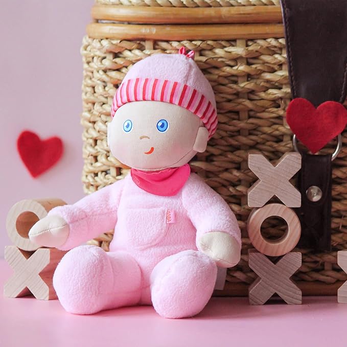 HABA Doll Snug Up Luisa My First Baby Doll, Machine Washable & Safe for Birth & Up, Baby Dolls, Newborn Toys, Baby Girl Gifts