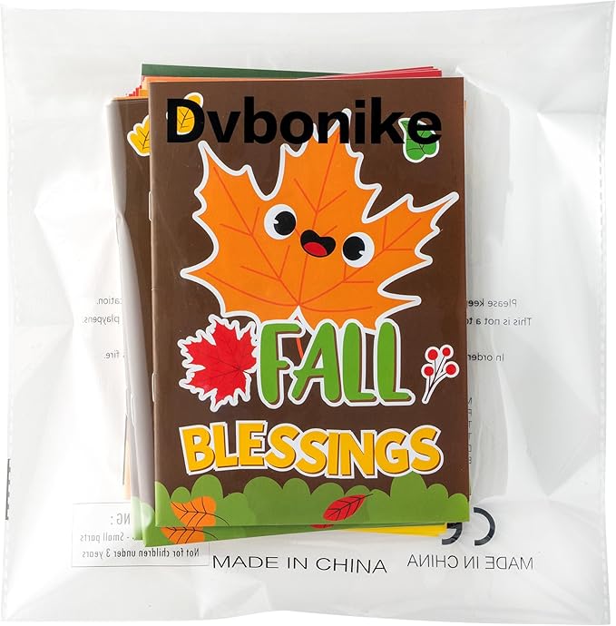 24Pcs Fall Religious Coloring Books - Christian Bible DIY Color-in Pages Booklet Bulk Drawing Autumn Theme Activity Party Supplies for Sunday School Classroom Rewards Artwork Gift for Kids