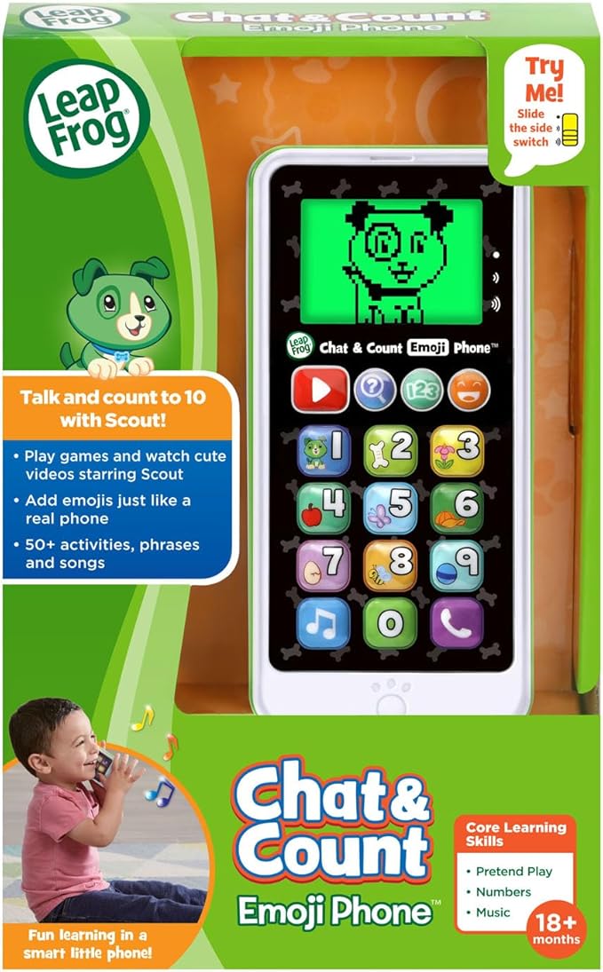 LeapFrog Chat and Count Emoji Phone, Green