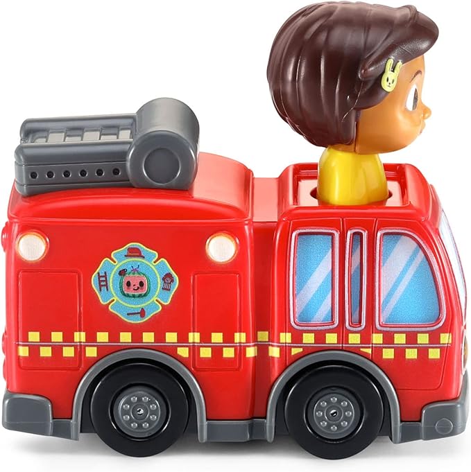 VTech CoCoMelon Go! Go! Smart Wheels Nina’s Fire Truck and Track