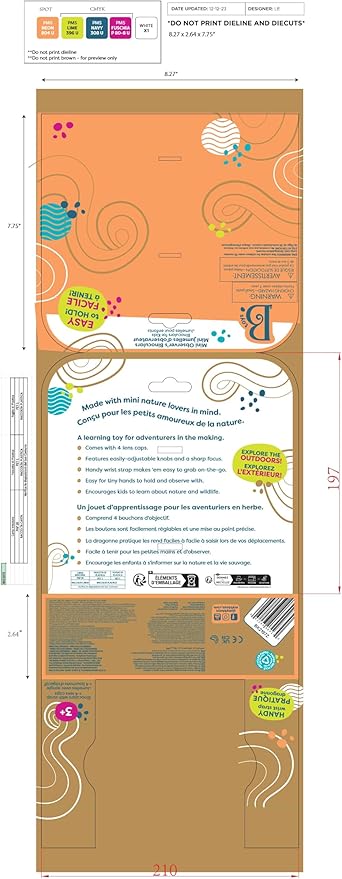 B. toys – Kids' Binoculars – Binoculars With Strap – Camping, Hiking, Bird Watching Gear- Outdoor Toys For Children – 3 Years +