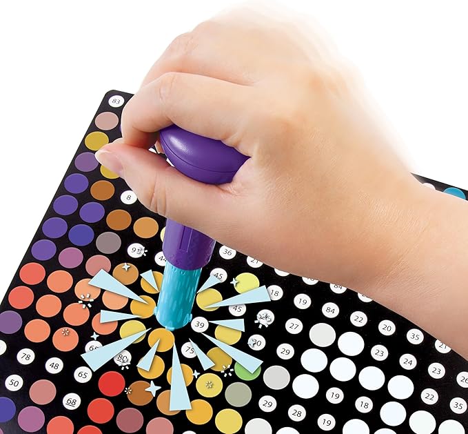 Make It Real: Stamp to Reveal Single - Unicorn - 605pcs - DIY Dot Poster Character, 11 x 16.5, Craft Kit, Artwork Activity, Girls & Kids Ages 6+