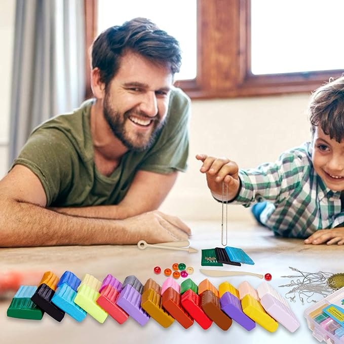 Polymer Clay Kit - 26 Colors Oven Bake Modeling Clay, Safe & Non-Toxic, Craft Gift for Kids. 0.7oz/Color