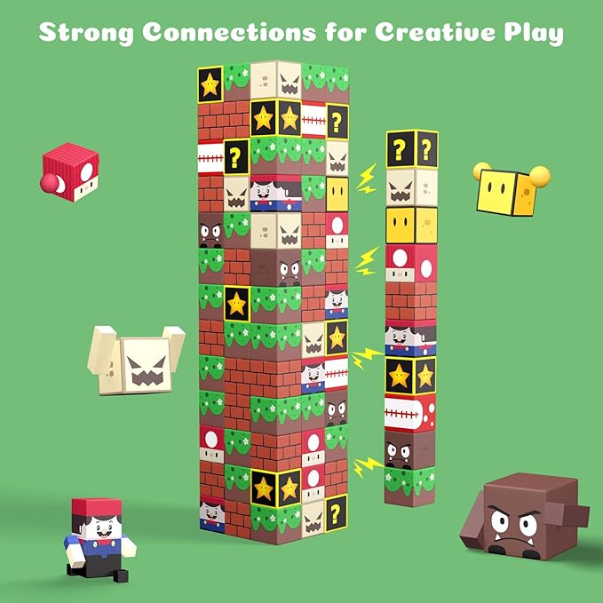 Magnetic Blocks - 48PCS The Plumber is Out - 1" Creative Magnetic Building Cubes Gift Set for Kids Ages 4-8
