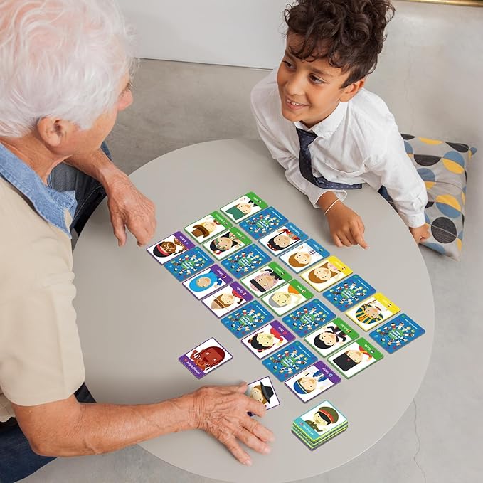 gisgfim 50 Pairs Memory Matching Game Never Forget a Face Concentration Memory Matching Games