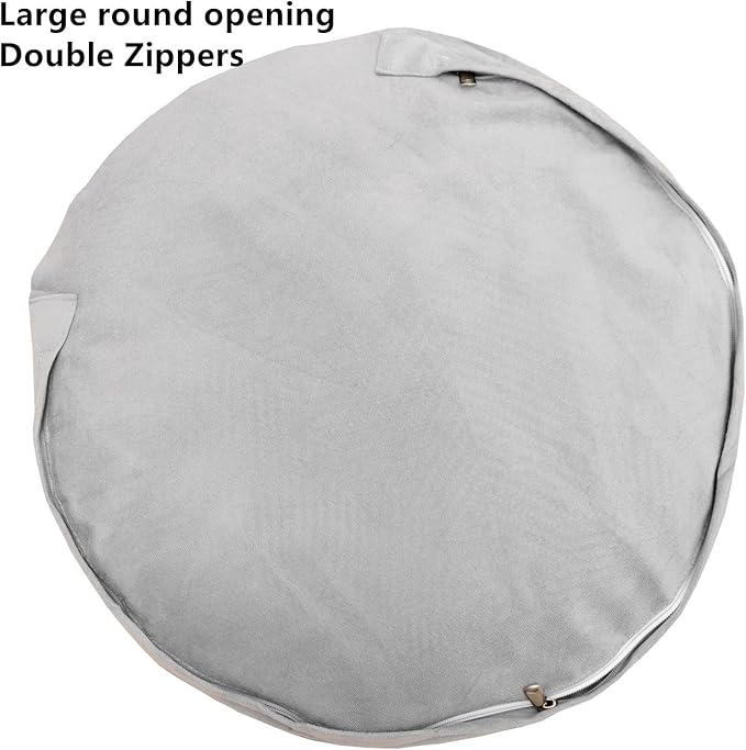 Asuprui Pouf Ottoman Stuffed Pouf Ottoman Foot Rest Stuffed Soft Foot Stool with Filler 20x20x12 Inches Fuzzy Chair Floor Chair Foot Rest with Storage for Living Room Bedroom Black Pouf with Filler