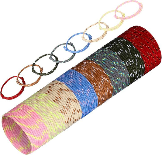WILLBOND 216 Neon Friendship Bracelets Bulk for Kids Birthday Classroom Student Gift Adjustable Paracord Bracelets Rope Woven Neon Colors Valentine Day Gift Girls Boy Party Favors