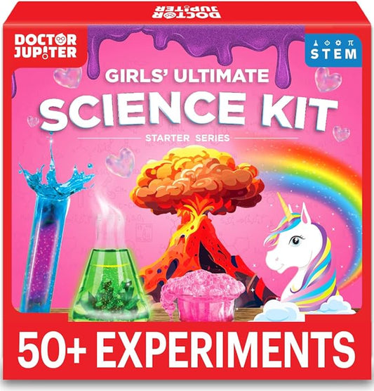 Doctor Jupiter Girls’ Ultimate Science Kit for Girls Ages 8-12| Birthday Gift Ideas for 8-9-10-11-12 Year Old Girls| STEM Learning & Educational Toys| 50+ Experiments Ultimate Starter Series