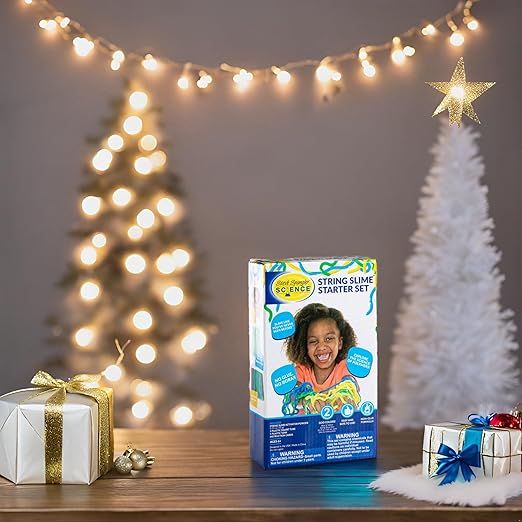 Steve Spangler Science String Slime Starter Kit, Includes Blue and Yellow (3.4 oz. Each) – DIY Slime Science Experiment Kit for Kids, Explore and Teach Science of Polymers, Exciting STEM Activity