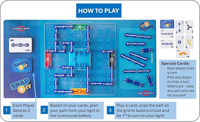 Snap Circuits SNAP 2 IT® Board Game – Family Game Night, Games, Kids Game, SNAP CIRCUITS® STEM Board Game, Game for Kids 7 and up.