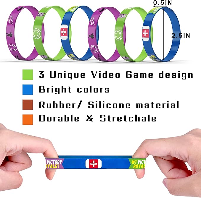 Video Games Bracelets Silicone Wristband 30Pcs Llama Theme Party Decorations Supplies for Video Games Llama Gamer Birthday Party Favors