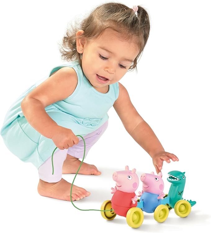 Toomies Peppa Pig Pull Along Toy - Peppa Pig Toys with Music and Wheels - Baby and Toddler Push Toys with Wibble Wobble Action - Walking Toys Ages 18 Months and Up