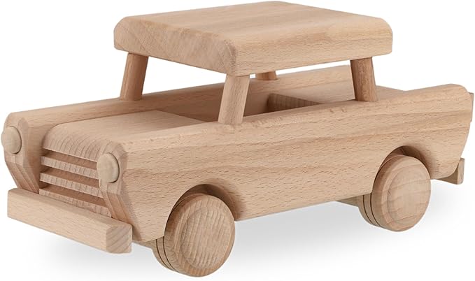 Wooden Car Trabant - DIY Wooden Cars - Toy Car for Kids & Adults - Handmade Wooden Toys - Preschool Learning Activities - Toddler Car - Educational Toys - Solid Wood